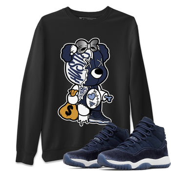 Jordan 11 Midnight Navy unique Halloween sneaker tee Stitched Hustle Bear Sneaker Tees Jordan 11 Midnight Navy Sneaker Release Tees Unisex Shirts