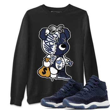 Jordan 11 Midnight Navy unique Halloween sneaker tee Stitched Hustle Bear Sneaker Tees Jordan 11 Midnight Navy Sneaker Release Tees Unisex Shirts