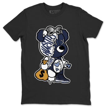 Jordan 11 Midnight Navy unique Halloween sneaker tee Stitched Hustle Bear Sneaker Tees Jordan 11 Midnight Navy Sneaker Release Tees Unisex Shirts
