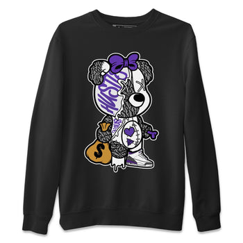 Jordan 3 Dark Iris unique Halloween sneaker tee Stitched Hustle Bear Sneaker Tees Jordan 3 Dark Iris Sneaker Release Tees Unisex Shirts