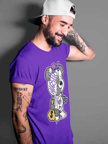 Jordan 3 Dark Iris unique Halloween sneaker tee Stitched Hustle Bear Sneaker Tees Jordan 3 Dark Iris Sneaker Release Tees Unisex Shirts