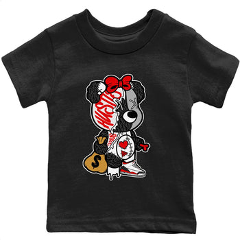 Jordan 3 Fire Red unique Halloween sneaker tee Stitched Hustle Bear Sneaker Tees Jordan 3 Fire Red Sneaker Release Tees Kids Shirts