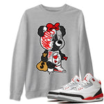 Jordan 3 Fire Red unique Halloween sneaker tee Stitched Hustle Bear Sneaker Tees Jordan 3 Fire Red Sneaker Release Tees Unisex Shirts