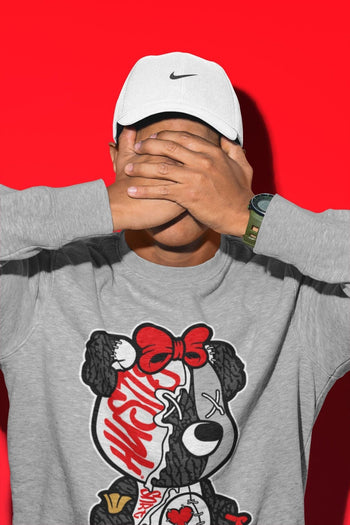 Jordan 3 Fire Red unique Halloween sneaker tee Stitched Hustle Bear Sneaker Tees Jordan 3 Fire Red Sneaker Release Tees Unisex Shirts