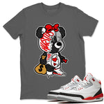 Jordan 3 Fire Red unique Halloween sneaker tee Stitched Hustle Bear Sneaker Tees Jordan 3 Fire Red Sneaker Release Tees Unisex Shirts
