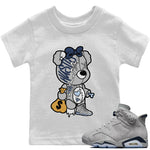 Jordan 6 Georgetown Sneaker Match Tees Stitched Hustle Bear Sneaker Tees Jordan 6 Georgetown Sneaker Release Tees Kids Shirts