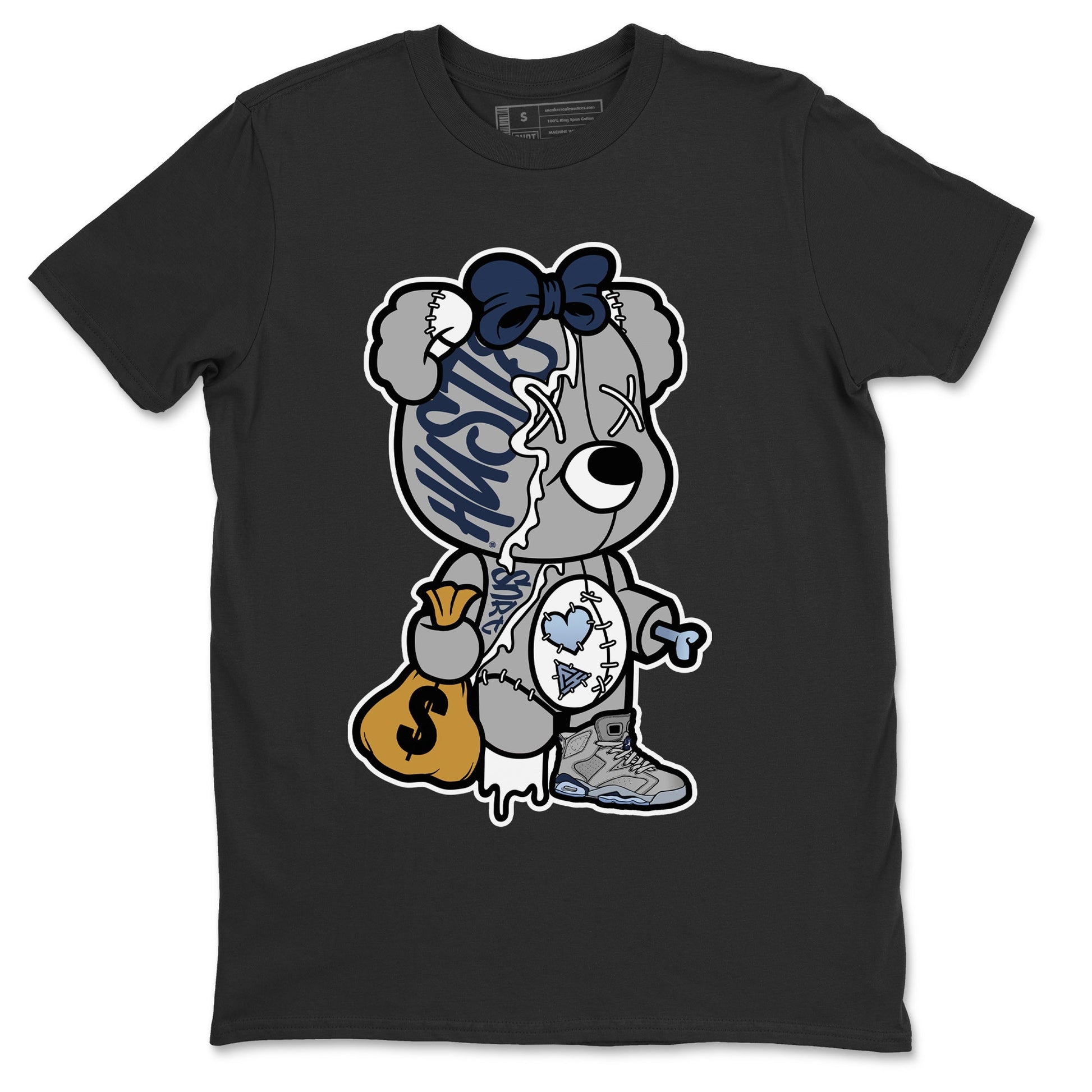 Jordan 6 Georgetown Sneaker Match Tees Stitched Hustle Bear Sneaker Tees Jordan 6 Georgetown Sneaker Release Tees Unisex Shirts