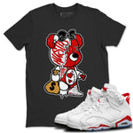 Jordan 6 Red Velvet Cookies unique Halloween sneaker tee Stitched Hustle Bear Sneaker Tees Jordan 6 Red Velvet Cookies Sneaker Release Tees Unisex Shirts