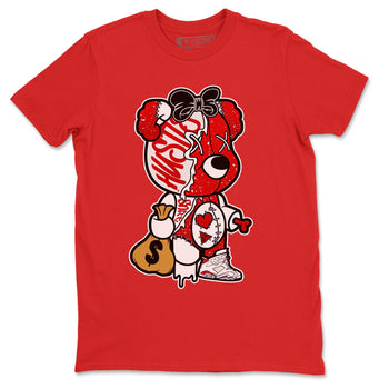 Jordan 6 Red Velvet Cookies unique Halloween sneaker tee Stitched Hustle Bear Sneaker Tees Jordan 6 Red Velvet Cookies Sneaker Release Tees Unisex Shirts