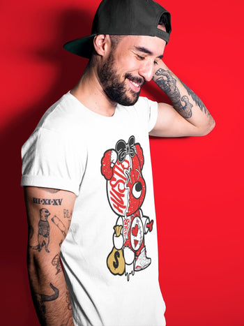 Jordan 6 Red Velvet Cookies unique Halloween sneaker tee Stitched Hustle Bear Sneaker Tees Jordan 6 Red Velvet Cookies Sneaker Release Tees Unisex Shirts
