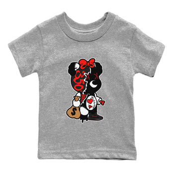 Yeezy 350 Bred shirt to match jordans Stitched Hustle Bear sneaker tees Yeezy Boost 350 V2 Bred SNRT Sneaker Release Tees Baby Toddler Heather Grey 2 T-Shirt