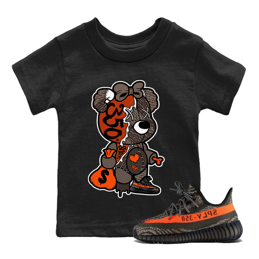 Yeezy 350 Carbon Beluga unique Halloween sneaker tee Stitched Hustle Bear Sneaker Tees Yeezy 350 Carbon Beluga Sneaker Release Tees Kids Shirts