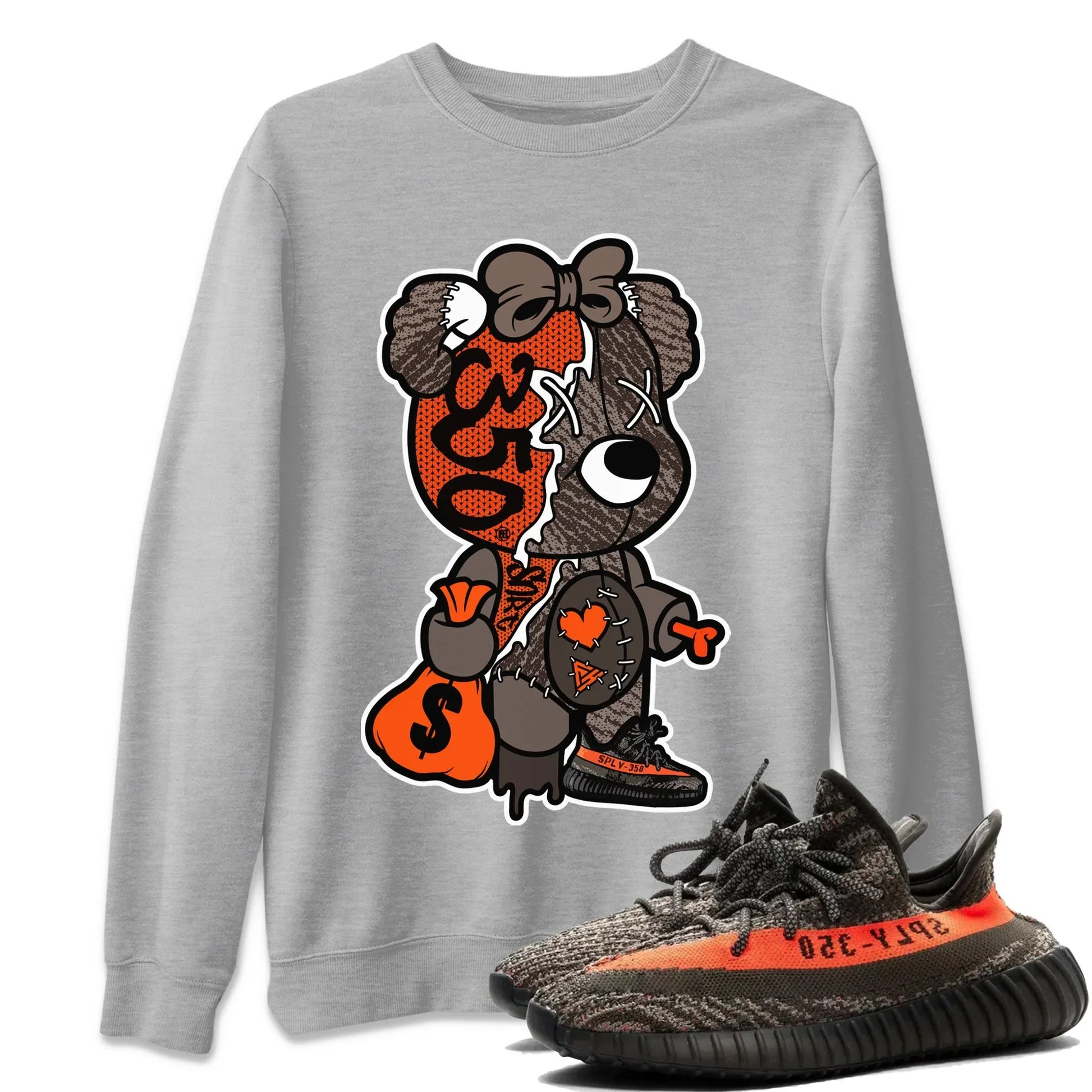 Yeezy 350 Carbon Beluga unique Halloween sneaker tee Stitched Hustle Bear Sneaker Tees Yeezy 350 Carbon Beluga Sneaker Release Tees Unisex Shirts