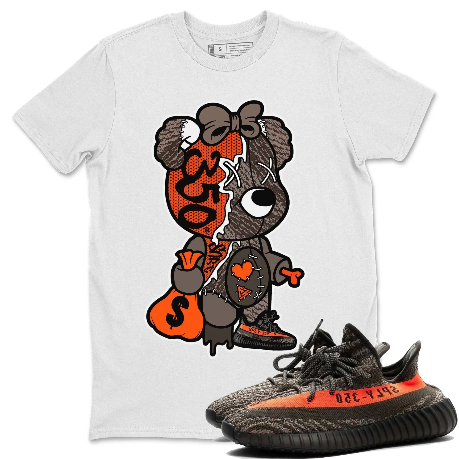 Yeezy 350 Carbon Beluga unique Halloween sneaker tee Stitched Hustle Bear Sneaker Tees Yeezy 350 Carbon Beluga Sneaker Release Tees Unisex Shirts