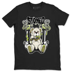 Jordan 1 Low X Travis Scott Golf Olive shirt to match jordans Stoned Bear sneaker matching t-shirt Air Jordan 1 Travis Scott Golf Olive SNRT Sneaker Release Tees Unisex Black 2 T-Shirt