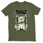 Jordan 1 Low X Travis Scott Golf Olive shirt to match jordans Stoned Bear sneaker matching t-shirt Air Jordan 1 Travis Scott Golf Olive SNRT Sneaker Release Tees Unisex Military Green 2 T-Shirt