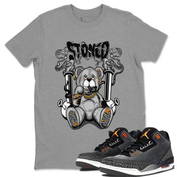 Air Jordan 3 Fear shirt to match jordans Stoned Bear sneaker matching t-shirt 3s Fear SNRT Sneaker Release Tees Unisex Heather Grey 1 T-Shirt