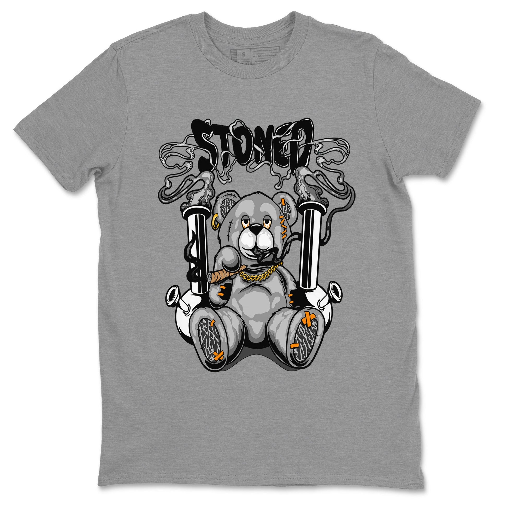 Air Jordan 3 Fear shirt to match jordans Stoned Bear sneaker matching t-shirt 3s Fear SNRT Sneaker Release Tees Unisex Heather Grey 2 T-Shirt