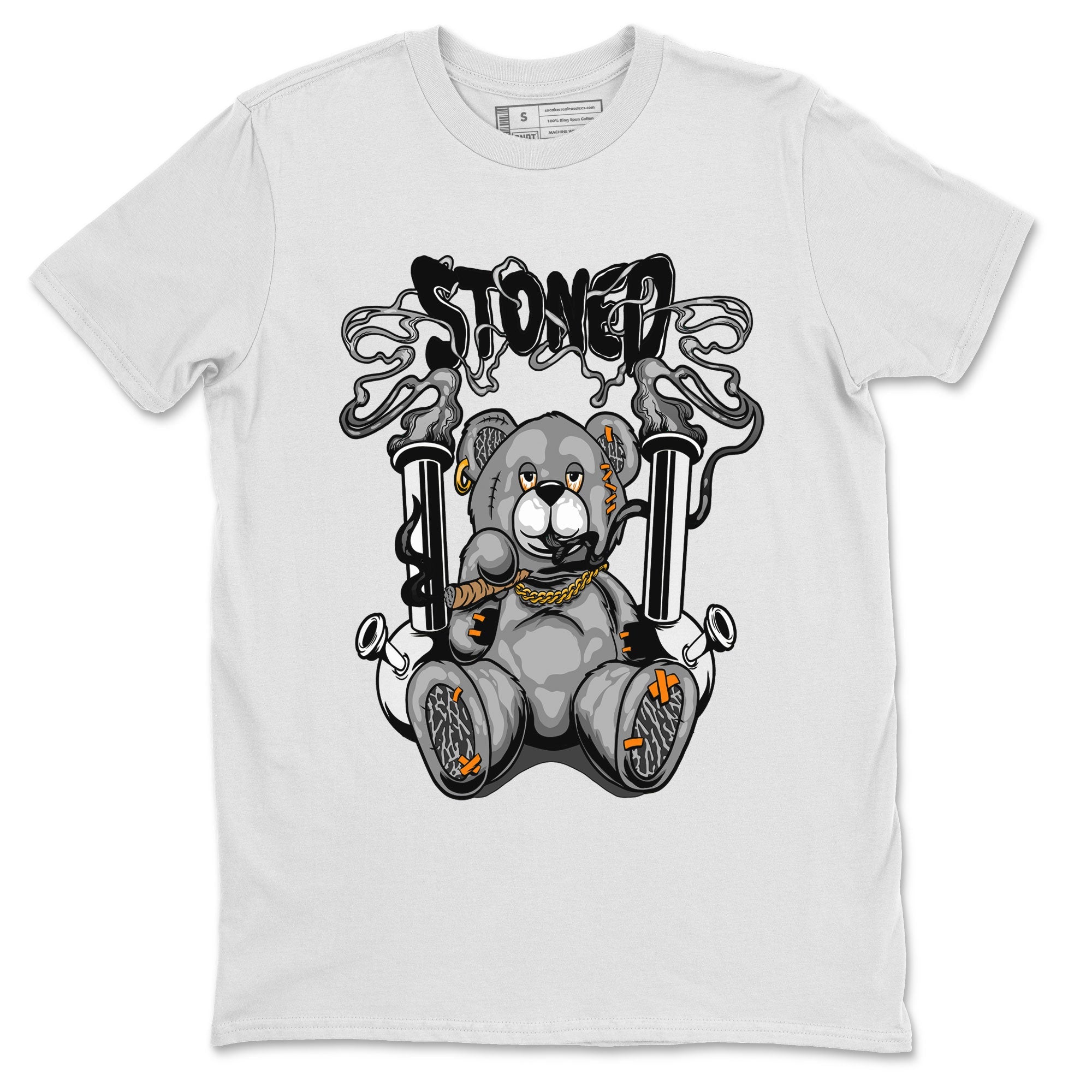 Air Jordan 3 Fear shirt to match jordans Stoned Bear sneaker matching t-shirt 3s Fear SNRT Sneaker Release Tees Unisex White 2 T-Shirt