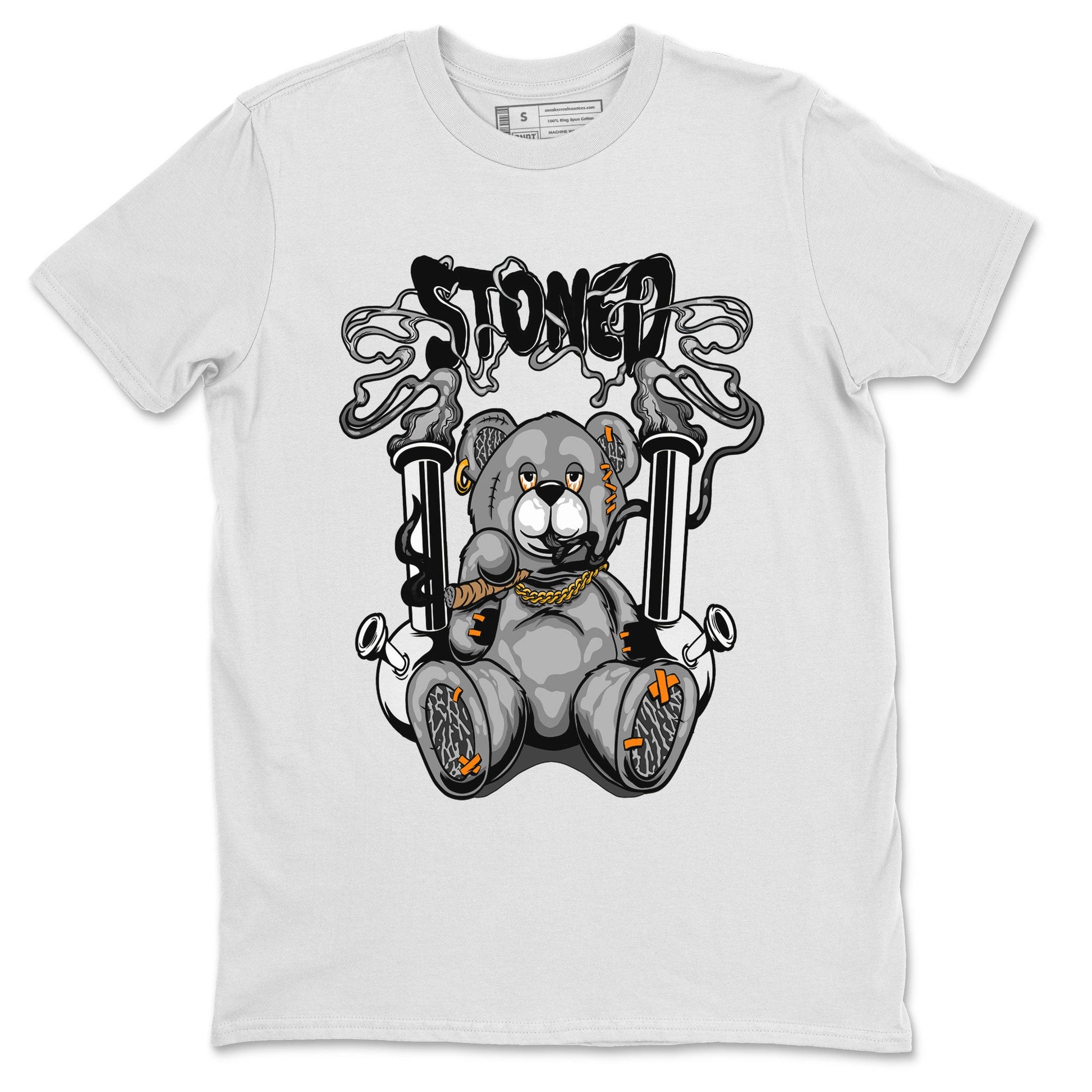 Air Jordan 3 Fear shirt to match jordans Stoned Bear sneaker matching t-shirt 3s Fear SNRT Sneaker Release Tees Unisex White 2 T-Shirt