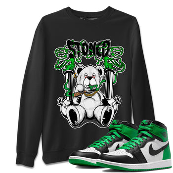 Air Jordan 1 Celtics Sneaker Match Tees Stoned Bear Sneaker Tees Air Jordan 1 Lucky Green Celtics Tees Unisex Shirts Black 1