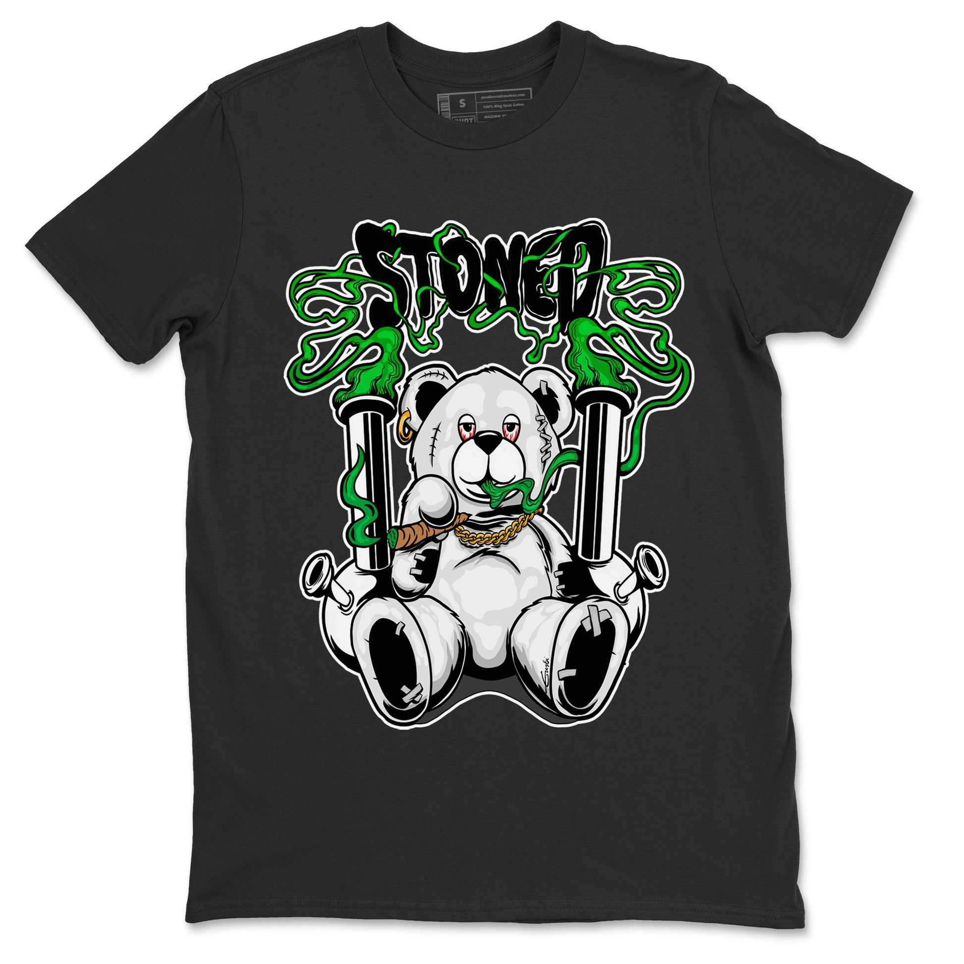 Air Jordan 1 Celtics Sneaker Match Tees Stoned Bear Sneaker Tees Air Jordan 1 Lucky Green Celtics Tees Unisex Shirts Black 2