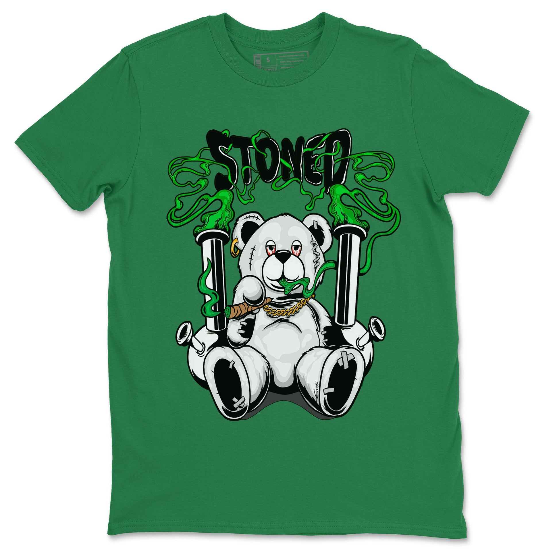 Air Jordan 1 Celtics Sneaker Match Tees Stoned Bear Sneaker Tees Air Jordan 1 Lucky Green Celtics Tees Unisex Shirts Kelly Green 2
