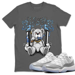 Air Jordan 11 White Cement Stoned Bear Crew Neck Sneaker Tees Air Jordan 11 Cement Grey Sneaker T-Shirts Washing and Care Tip