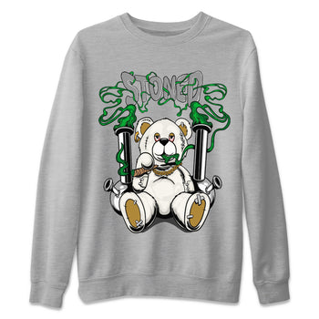 Jordan 4 Pine Green SB Sneaker Match Tees Stoned Bear Sneaker Tees Nike SB Air Jordan 4 Pine Green Sneaker Tees Sneaker Release Shirts Unisex Shirts Heather Grey 2
