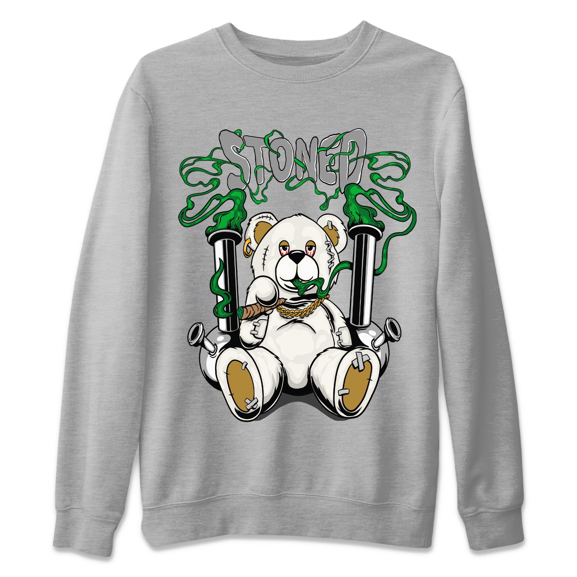 Air Jordan 4 Pine Green Sneaker Match Tees Stoned Bear Sneaker Tees Nike SB Air Jordan 4 Pine Green Sneaker Release Tees Unisex Shirts Heather Grey 2