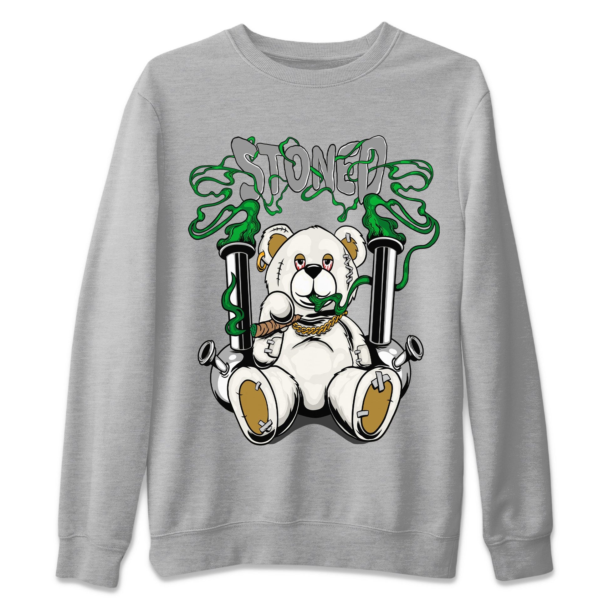Air Jordan 4 Pine Green Sneaker Match Tees Stoned Bear Sneaker Tees Nike SB Air Jordan 4 Pine Green Sneaker Release Tees Unisex Shirts Heather Grey 2