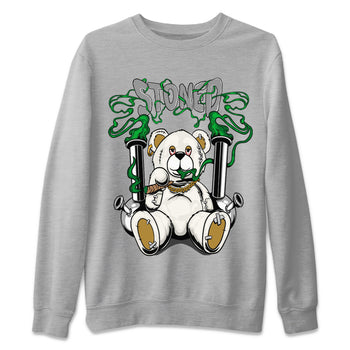 Air Jordan 4 Pine Green Sneaker Match Tees Stoned Bear Sneaker Tees Nike SB Air Jordan 4 Pine Green Sneaker Release Tees Unisex Shirts Heather Grey 2