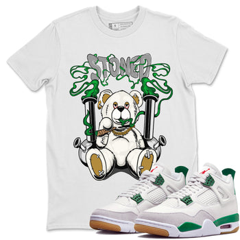 Air Jordan 4 Pine Green Sneaker Match Tees Stoned Bear Sneaker Tees Nike SB Air Jordan 4 Pine Green Sneaker Release Tees Unisex Shirts White 1