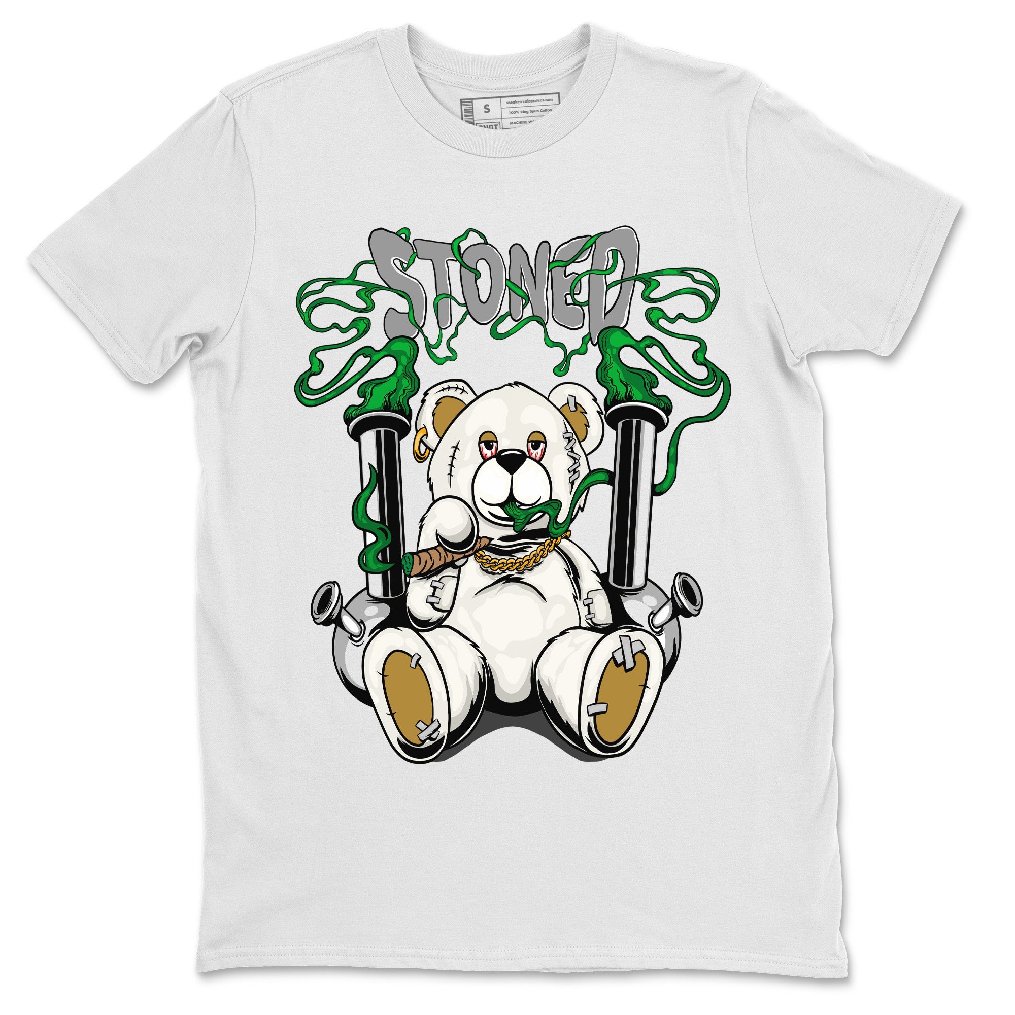 Air Jordan 4 Pine Green Sneaker Match Tees Stoned Bear Sneaker Tees Nike SB Air Jordan 4 Pine Green Sneaker Release Tees Unisex Shirts White 2