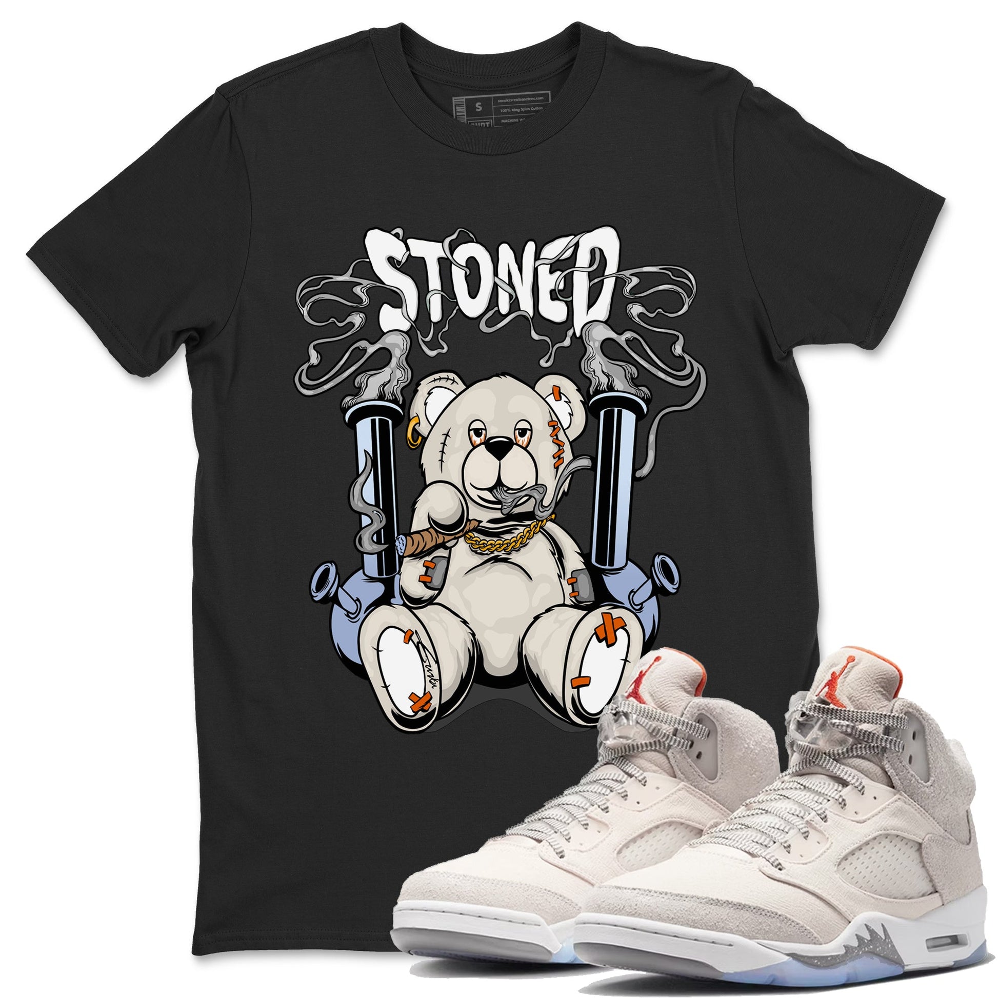 Air Jordan 5 Craft Sneaker Match Tees Stoned Bear Sneaker Tees Air Jordan 5 Retro Craft Tees Unisex Shirts Black 1