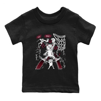 AJ1 Metallic Burgundy shirt to match jordans Stop The Bear sneaker tees Air Jordan 1 Metallic Burgundy SNRT sneaker release tees baby toddler Black 2 cotton Shirt