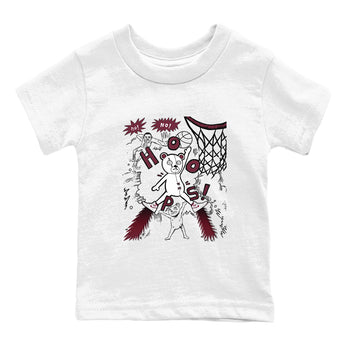 AJ1 Metallic Burgundy shirt to match jordans Stop The Bear sneaker tees Air Jordan 1 Metallic Burgundy SNRT sneaker release tees baby toddler White 2 cotton Shirt