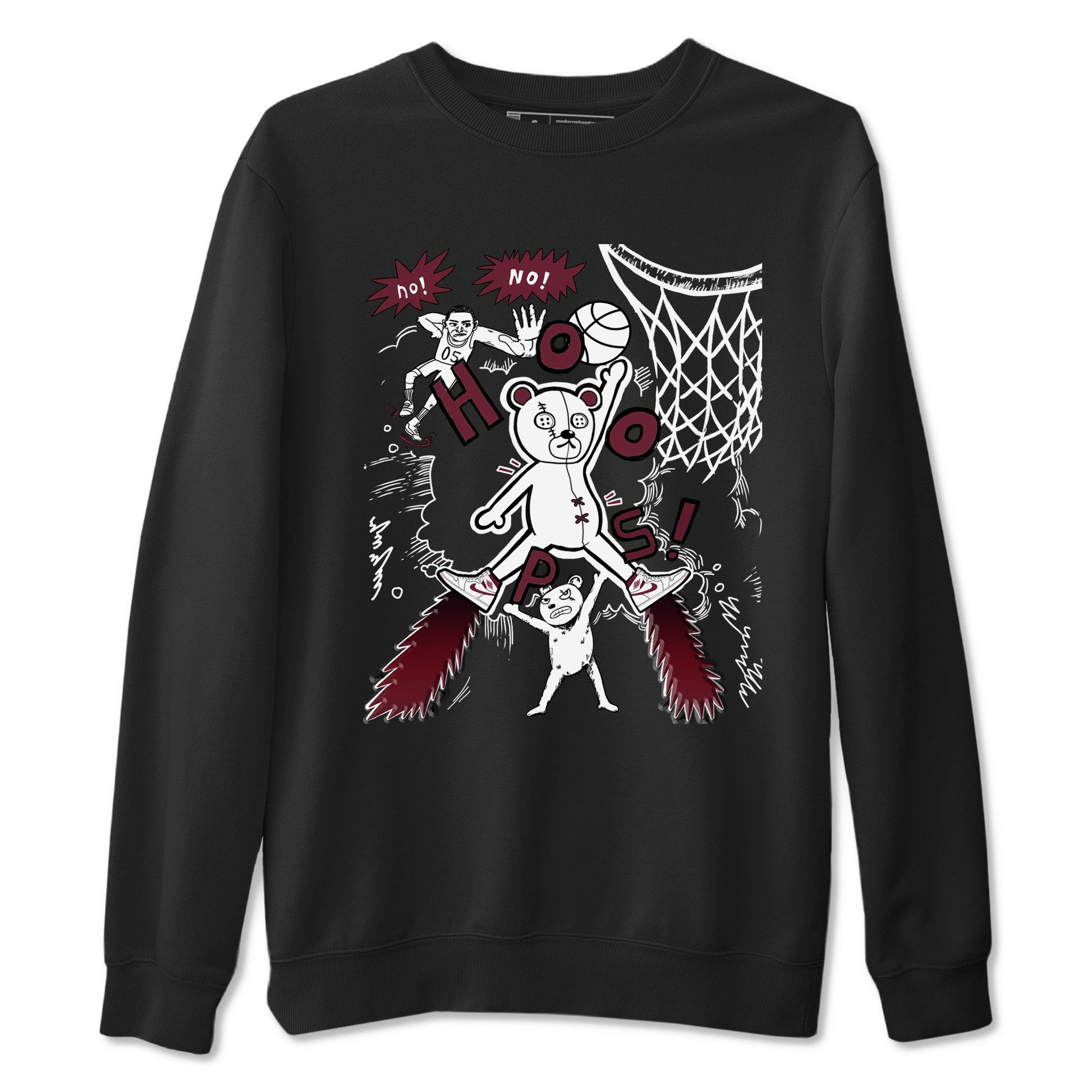 AJ1 Metallic Burgundy shirt to match jordans Stop The Bear sneaker tees Air Jordan 1 Metallic Burgundy SNRT Sneaker Release Tees unisex cotton Black 2 crew neck shirt