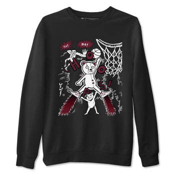 AJ1 Metallic Burgundy shirt to match jordans Stop The Bear sneaker tees Air Jordan 1 Metallic Burgundy SNRT Sneaker Release Tees unisex cotton Black 2 crew neck shirt