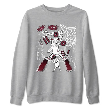 AJ1 Metallic Burgundy shirt to match jordans Stop The Bear sneaker tees Air Jordan 1 Metallic Burgundy SNRT Sneaker Release Tees unisex cotton Heather Grey 2 crew neck shirt