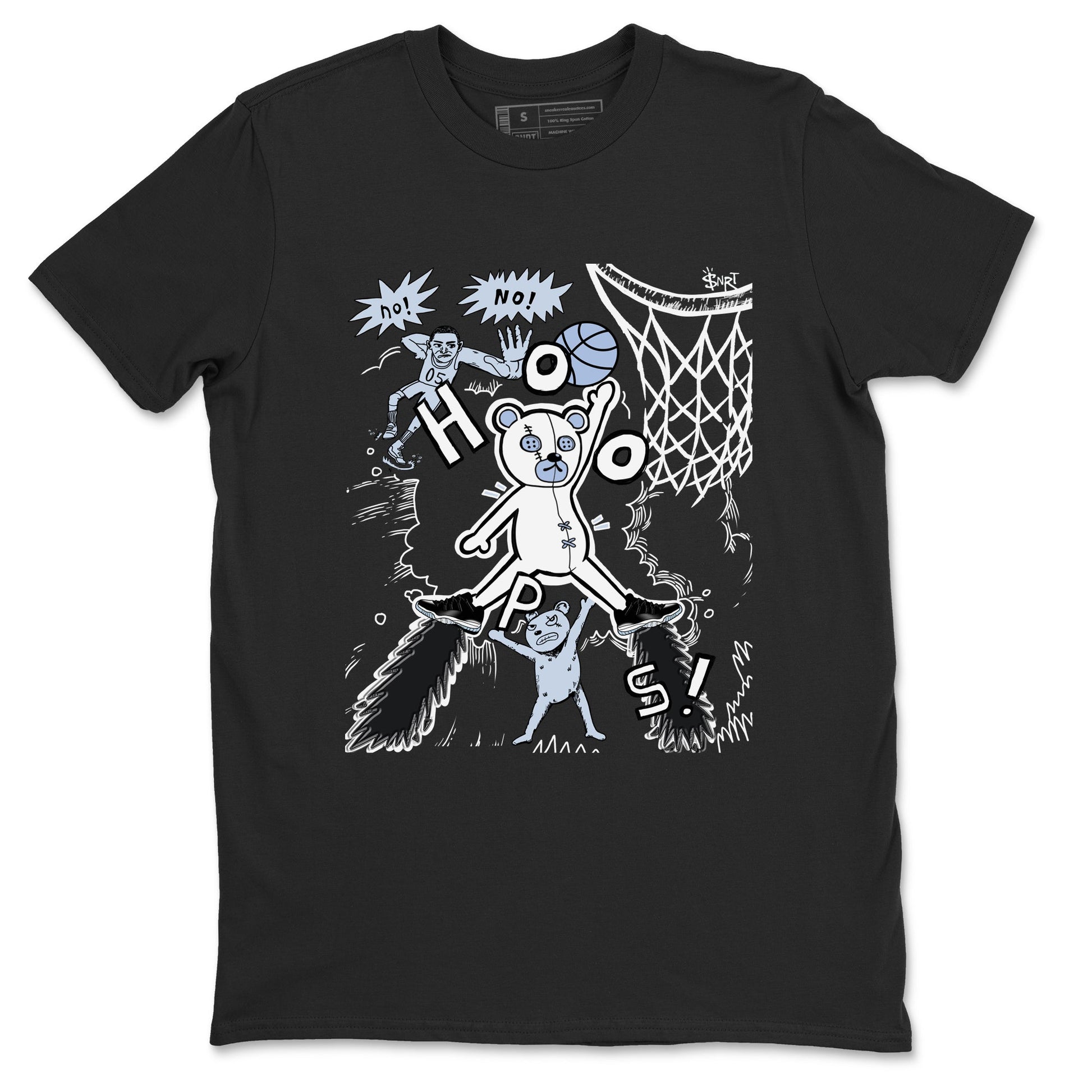 11s Low Space shirt to match jordans Stop The Bear sneaker tees Air Jordan 11 Black/Varsity Royal SNRT Sneaker Release Tees unisex cotton Black 2 crew neck shirt