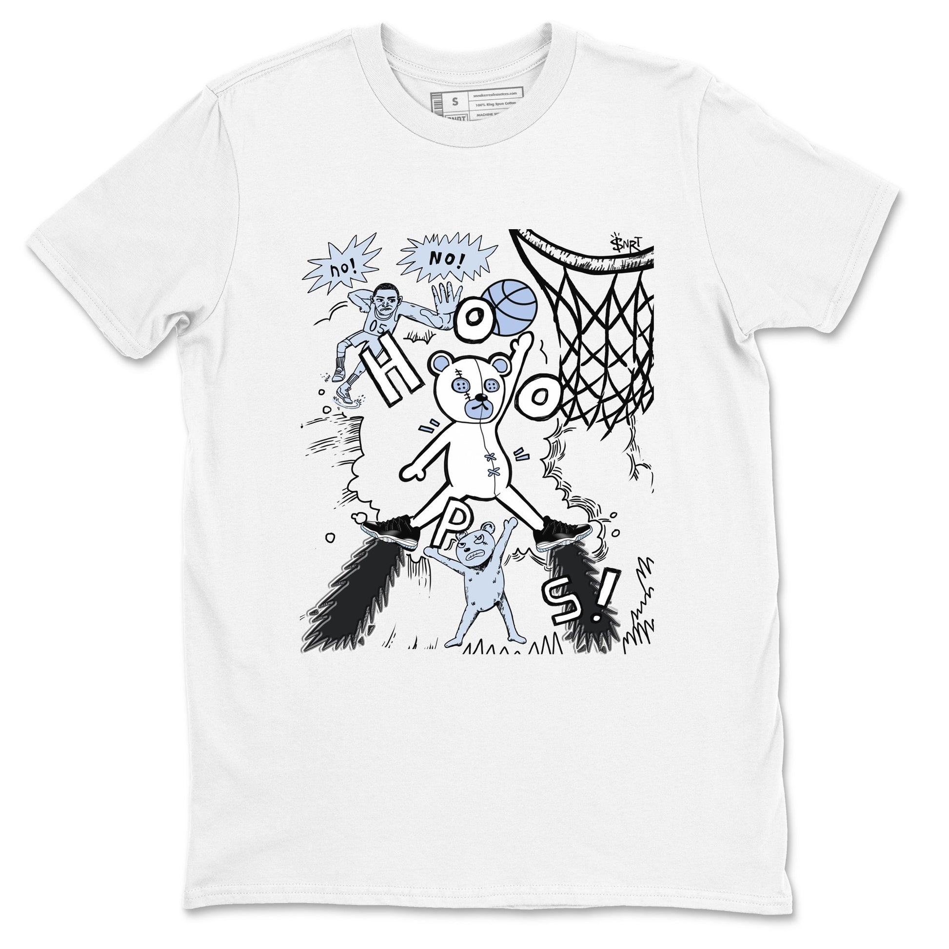 11s Low Space shirt to match jordans Stop The Bear sneaker tees Air Jordan 11 Black/Varsity Royal SNRT Sneaker Release Tees unisex cotton White 2 crew neck shirt