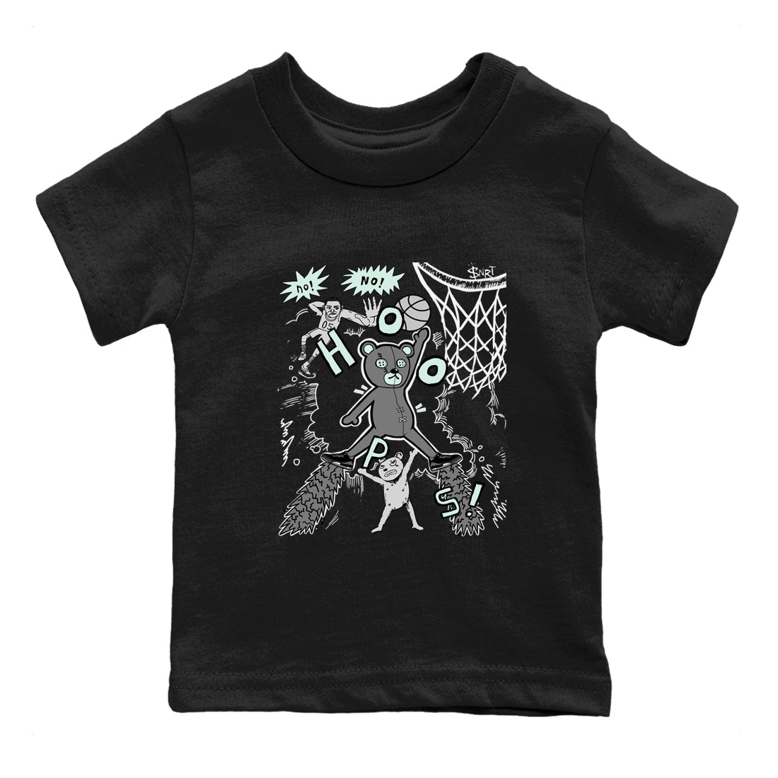 3s Green Glow shirt to match jordans Stop The Bear sneaker tees Air Jordan 3 Retro Green Glow SNRT sneaker release tees baby toddler Black 2 cotton Shirt