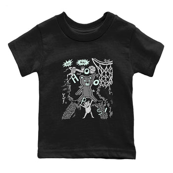 3s Green Glow shirt to match jordans Stop The Bear sneaker tees Air Jordan 3 Retro Green Glow SNRT sneaker release tees baby toddler Black 2 cotton Shirt