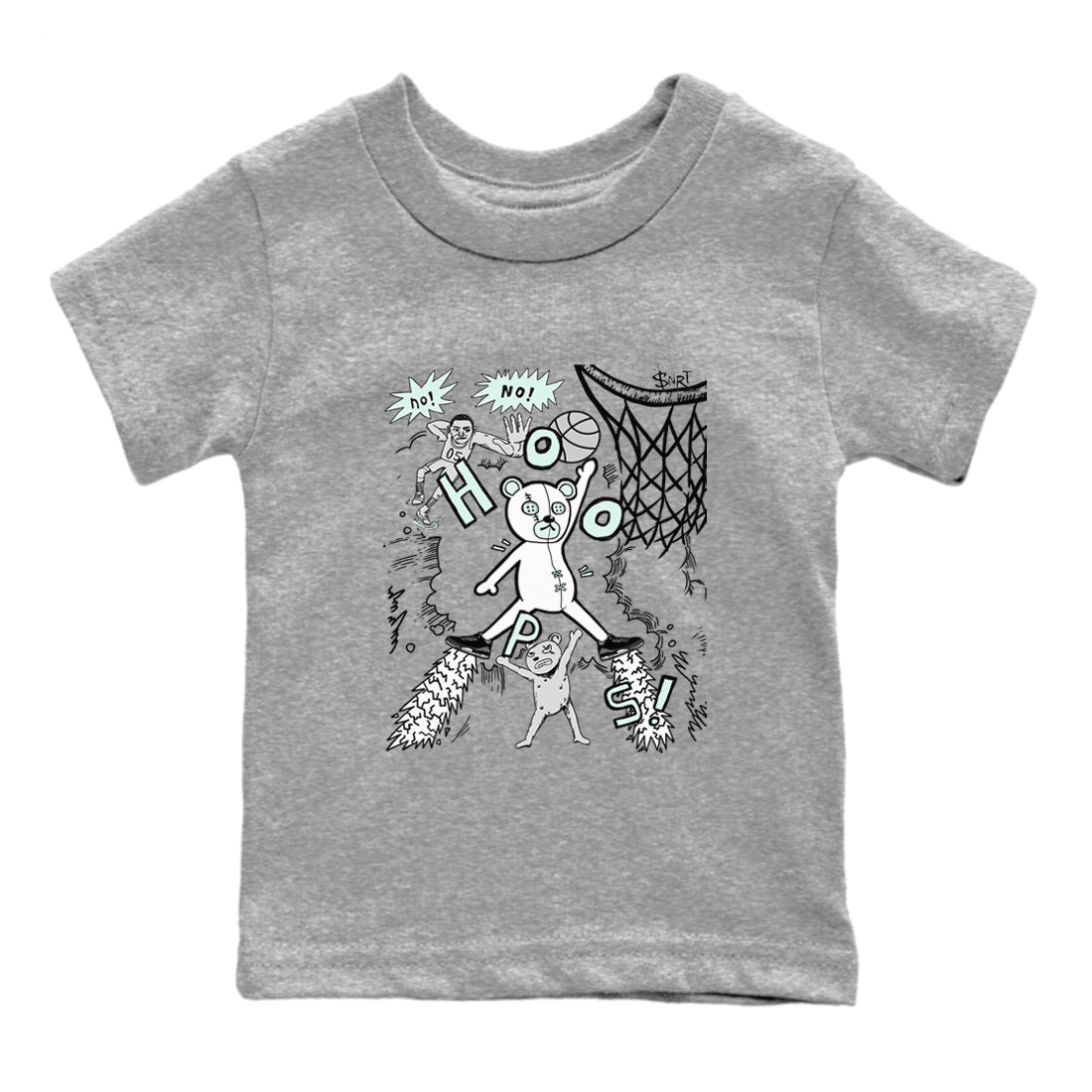 3s Green Glow shirt to match jordans Stop The Bear sneaker tees Air Jordan 3 Retro Green Glow SNRT sneaker release tees baby toddler Heather Grey 2 cotton Shirt