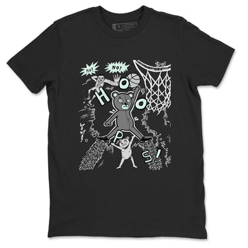 3s Green Glow shirt to match jordans Stop The Bear sneaker tees Air Jordan 3 Retro Green Glow SNRT Sneaker Release Tees unisex cotton Black 2 crew neck shirt