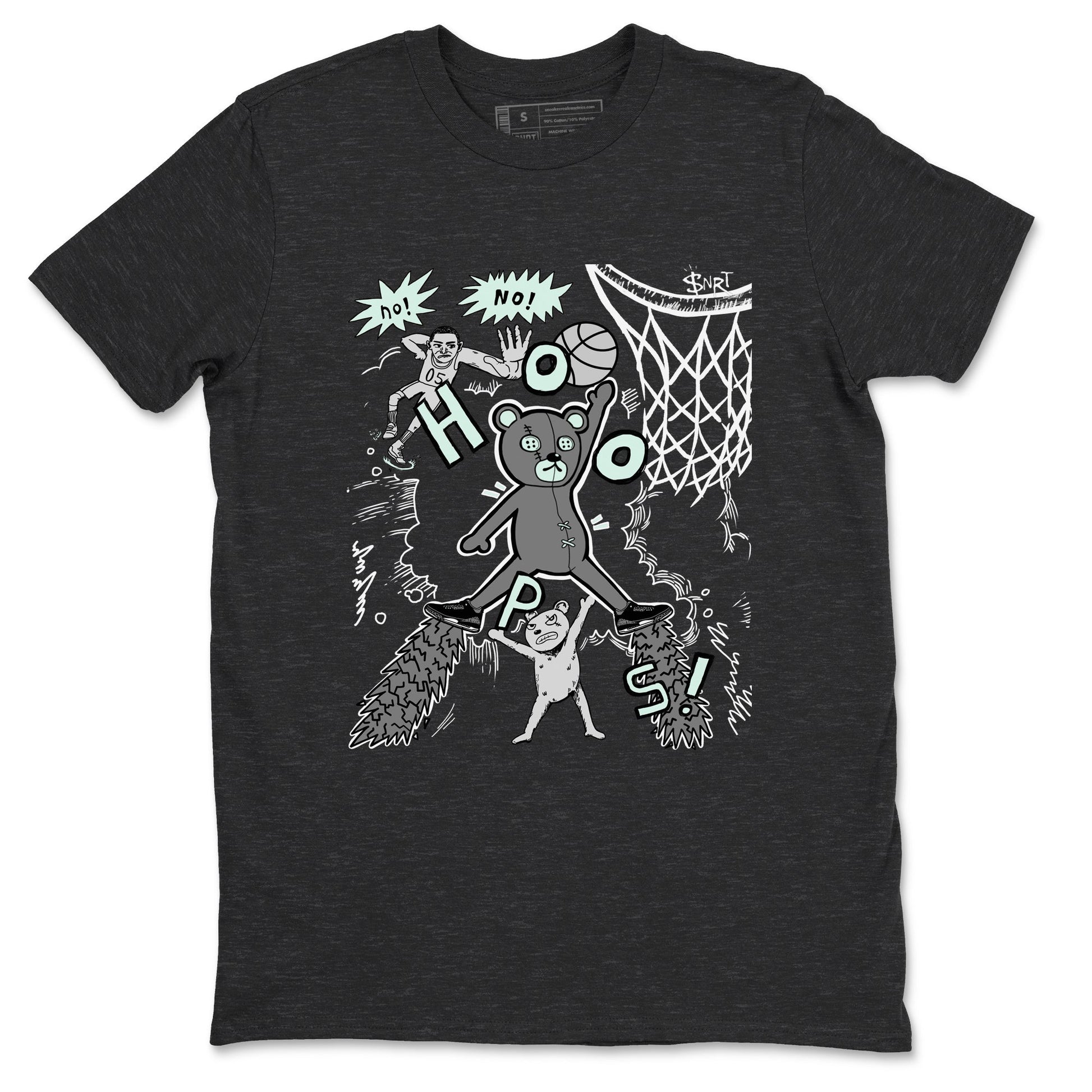 3s Green Glow shirt to match jordans Stop The Bear sneaker tees Air Jordan 3 Retro Green Glow SNRT Sneaker Release Tees unisex cotton Charcoal Heather 2 crew neck shirt