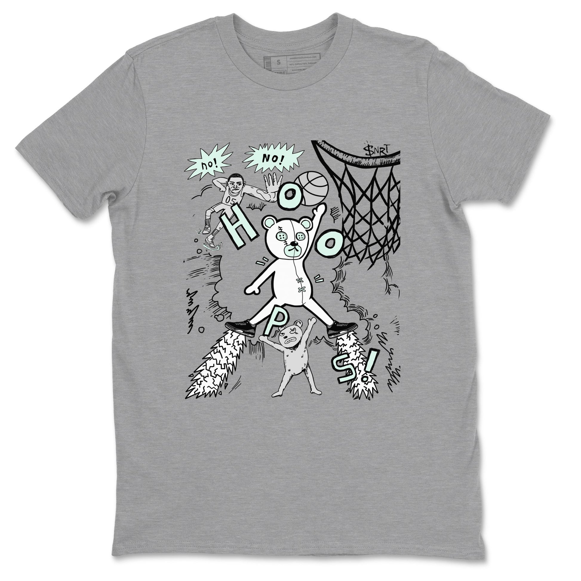 3s Green Glow shirt to match jordans Stop The Bear sneaker tees Air Jordan 3 Retro Green Glow SNRT Sneaker Release Tees unisex cotton Heather Grey 2 crew neck shirt