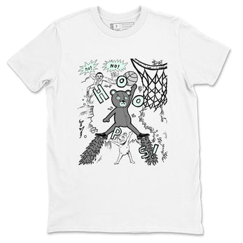 3s Green Glow shirt to match jordans Stop The Bear sneaker tees Air Jordan 3 Retro Green Glow SNRT Sneaker Release Tees unisex cotton White 2 crew neck shirt