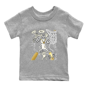 AJ4 Sail shirt to match jordans Stop The Bear sneaker tees Air Jordan 4 Sail SNRT sneaker release tees baby toddler Heather Grey 2 cotton Shirt